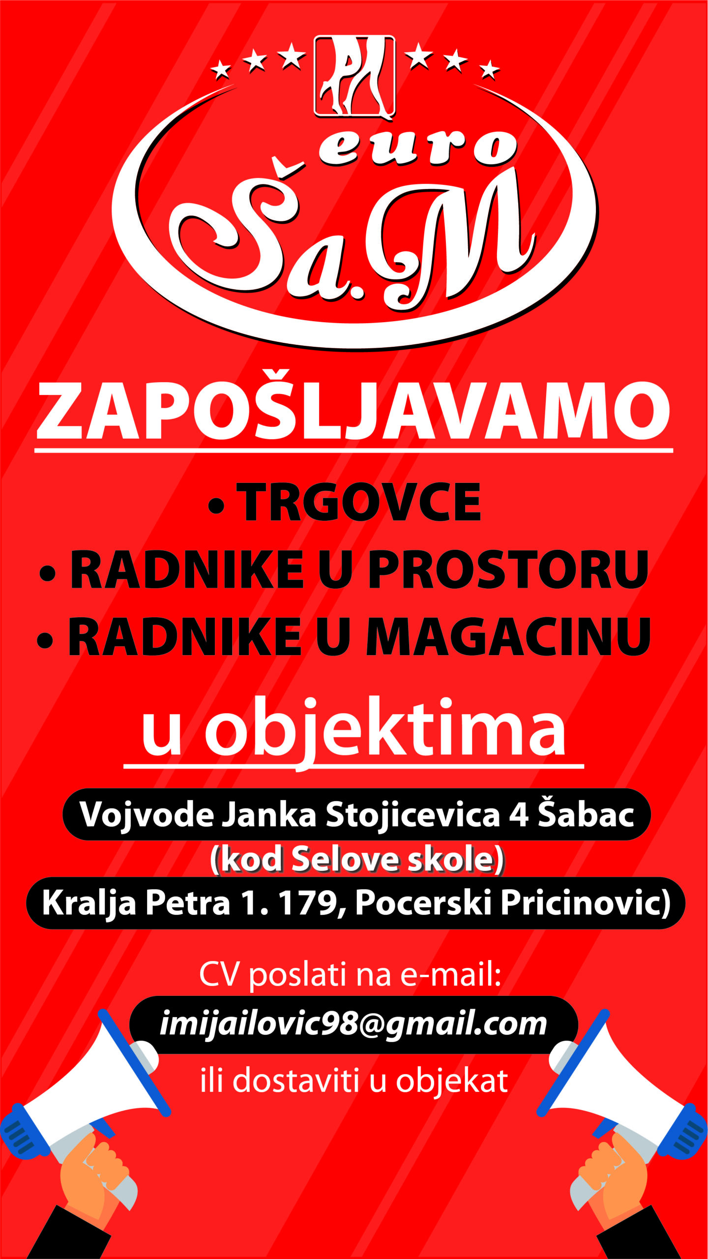 eurosam<br />
zapošljavanje